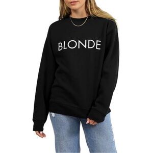 Brunette The Label "BLONDE" Classic Crew
Neck Sweatshirt L/XL